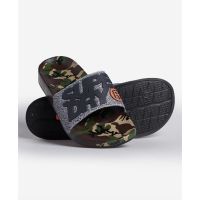 SUPERDRY HIGH BUILD POOL SLIDE รองเท้าแตะ รองเท้าแตะแบบสวม สำหรับผู้ชาย สี Black Grit #รองเท้าแตะใส่สบาย  #รองเท้าแตะรัดส้น  #รองเท้าแตะแฟชั่น