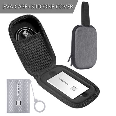 New EVA Storage Protective Case for Samsung T7 Touch Portable SSD External Solid State Drives Carrying Case with Silicone Cover