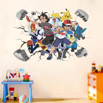 Wall Sticker Pokemon Poster Self Adhesive Wall Art Decal Mural