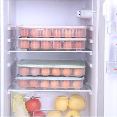 24 Grid Clear กล่องไข่ตะกร้าตู้เย็น Organizer ไข่พลาสติกอาหารกล่องเก็บของในบ้านครัวโปร่งใสกรณี