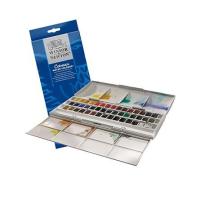 phc8 ชุดระบายสี สีน้ำ สีโปสเตอร์ อย่างดี สีฝุ่น สีเทียน สีชอ สีน้ำก้อน winsor &amp; newton COTMAN WATER COLOURS 45 สี