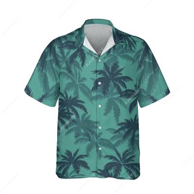 Jumeast เสื้อพิมพ์ลาย3D ใบปาล์มเสื้ออโลฮ่าฮาวายสำหรับผู้ชายเสื้อดอกไม้ชายหาดผู้หญิงคอสเพลย์ Baju Baggy ยูนิเซ็กซ์