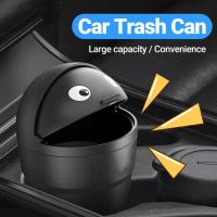 Car Trash Bin Multifunction Waste Organizer with Swing Lid Cute Mini Automotive Leakproof Vehicle Trash Bin for Car