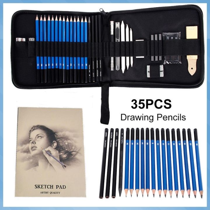 ❋41pcs Sketch Pencil Set Artist Craft Professional drawing Kit Graffiti  Portable Student Art Supplies♂