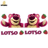 RP5BRD Lotso สติกเกอร์ติดรถยนต์รูปหมีสตรอเบอรี่อุปกรณ์ตกแต่งรถสติกเกอร์ประดับรถยนต์แต่งรถสติกเกอร์ติดรถยนต์แบบมีกาวในตัว