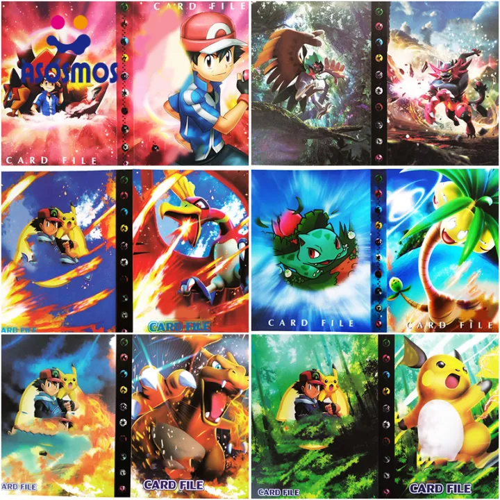 ASM Card Binder Pokémon Motif Trading Card Sleeves Folder Book 30 Pages