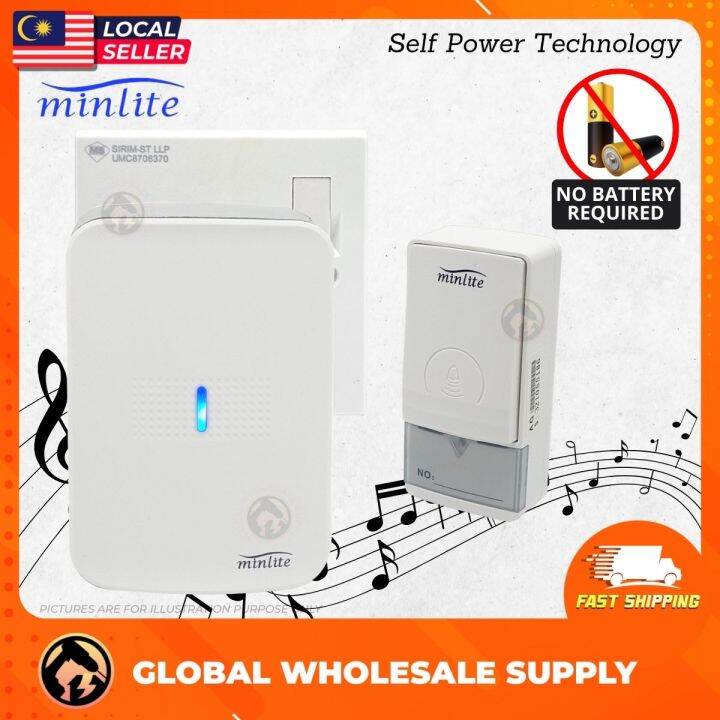 SelfPowered Wireless Doorbell Door Chime No Batteries Needed