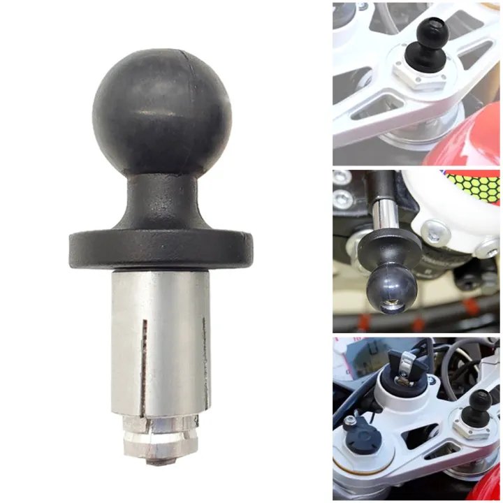 Rubber Ball Mount Motorcycle Fork Stem Mount Base Ball Head Adapter ...