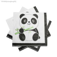 ❅☎ Panda Theme Party Decor Paper Napkin Wedding Kid Birthday Party Supplies Disposable Tableware Baby Shower Paper Towel