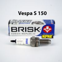 หัวเทียน BRISK X-Line 4 เขี้ยว แกนเงิน Vespa S 150 Spark Plug (8X21ROA) รองรับทุกน้ำมัน Made in EU