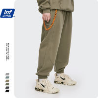 INFLATION Loose Fit Men Fleece Sweatpant 2021 Winter Warm Joggers Pants Unisex Elastic Waist Sweatpant Mens Track Pants 3206W