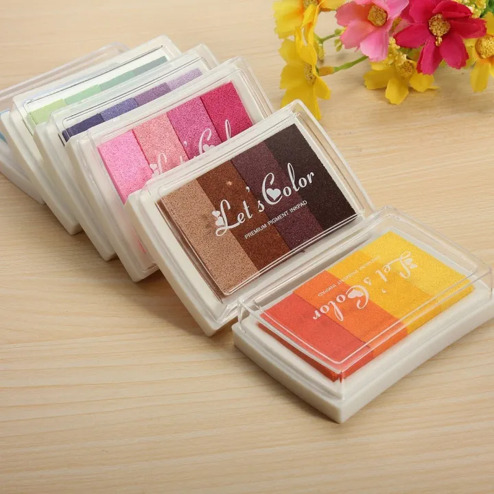 Hot Oil Based Multi Colour Ink Pad for Rubber Stamps Paper Wood Craft