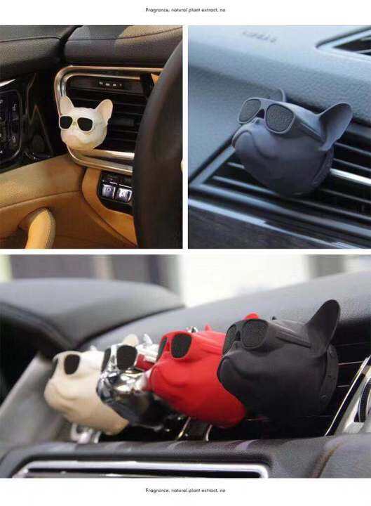 creative-bulldog-air-freshener-น้ำหอมรถตกแต่งรถยนต์-auto-geur-คลิป-bulldog-กลิ่นหอม-parfum-voiture-รถ-diffuser-dliqnzmdjasfg