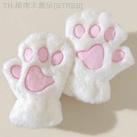 【hot】☬✌✌  Claw Gloves Mittens Warm Soft Short Fingerless Fluffy Costume Half