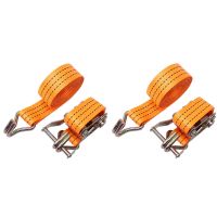 THLT0B 4Pcs Durable Ratchet Tie Down Cargo Straps Moving Hauling Truck Motorcycle 15 Inch