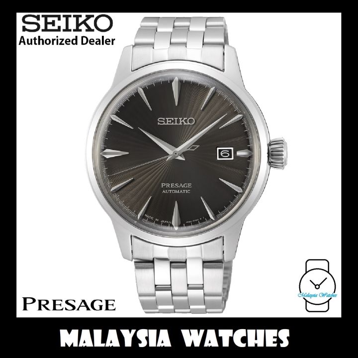 NEW SEIKO Presage Automatic Grey/Silver Moon-Cocktail Dial Men's