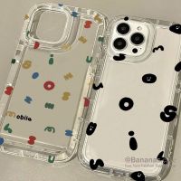 ♂✗❀ เคสโทรศัพท์มือถือแบบนิ่ม ใส ลายตัวอักษร สําหรับ iPhone 14 13 12 X Xr Xs 7 8 SE2020