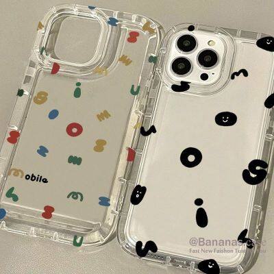 เคสโทรศัพท์มือถือแบบนิ่ม ใส ลายตัวอักษร สําหรับ iPhone 14 13 12 X Xr Xs 7 8 SE2020