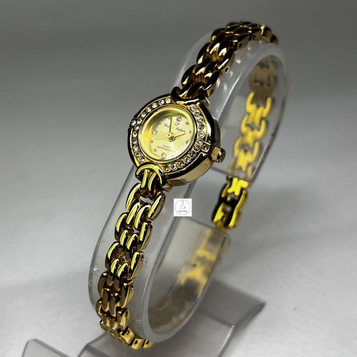นาฬิกาข้อมือผู้หญิง-gp-รุ่น-gp3811gg01-ตัวเรือนและสายนาฬิกาสแตนเลสสีทอง-หน้าปัดสีทอง-ของแท้-100