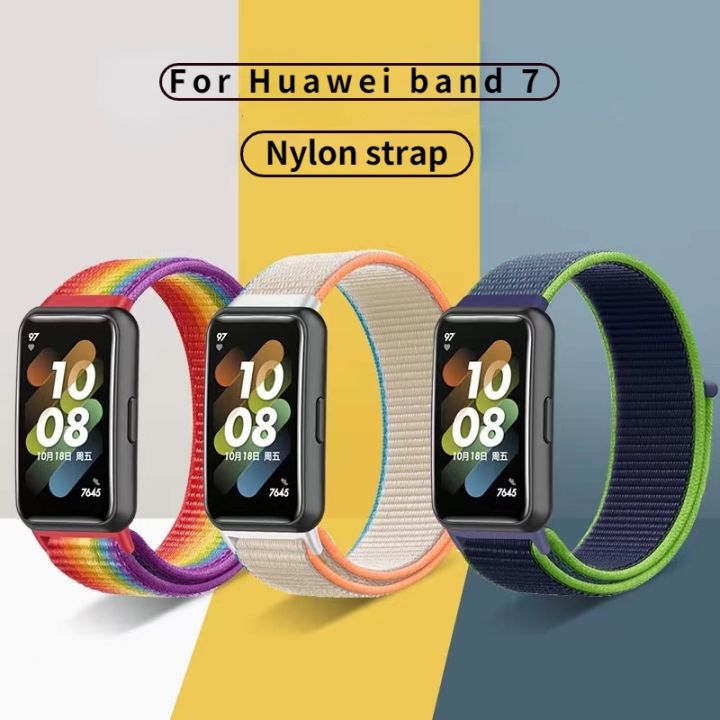 vfbgdhngh-nylon-loop-strap-for-huawei-band-7-sports-strap-bracelet-accessories-for-huawei-watch-band-7-adjustable-replacement-belt-pulsera