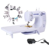 INNE Sewing Machine Mini Manual Portable Assistant Household Knitting Electrical DC Power With Pedal Night Light Double Needle Sewing Machine Parts  A