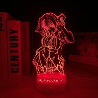 High School DxD Anime Xenovia Quarta 3D LED White Base Lamp for Bedroom Decorative Light Birthday Gift Acrylic LED Light