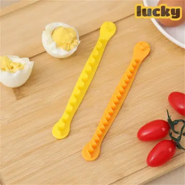 2 Pcs Fancy Cut Eggs Cooked Eggs Cutter Household Boiled Eggs