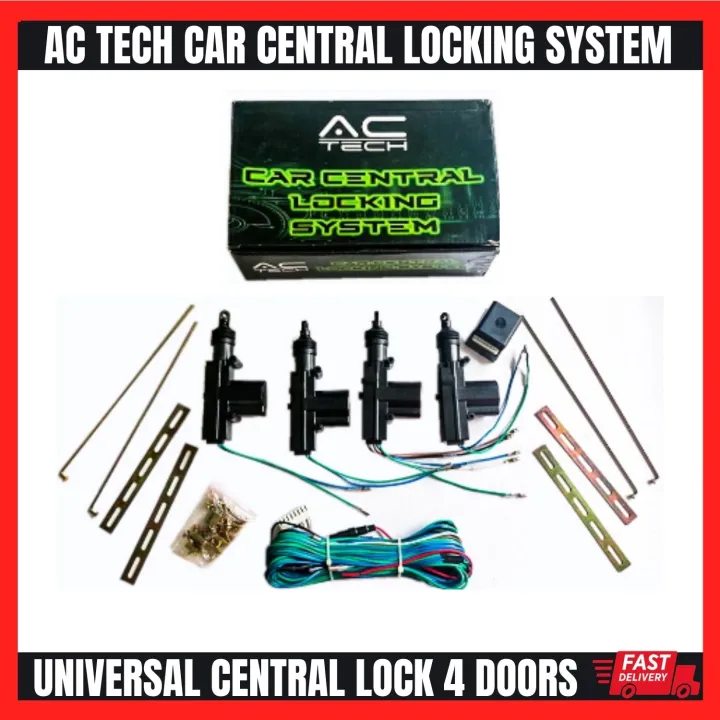 AC TECH CAR CENTRAL LOCKING SYSTEM UNIVERSAL CENTRAL LOCK 4 DOORS