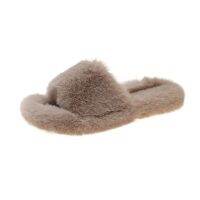 2023 New Comfortable And Warm Indoor Slippers Fashion Women Shoes Velvet Flat Bottom Luxe Ladies SlipperTH