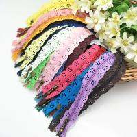 24 PCS nylon coil beautiful lace zipper lace sewing zipper DIY bag and other tailor sewer craft retail KT0755 BB5534 Door Hardware Locks Fabric Materi