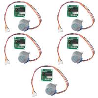 WENW 5pcs พร้อมบอร์ดไดรฟ์5V ULN2003 5V stepper Motor 5สาย4เฟส ความเร็วลงก้าวมอเตอร์ ตัวขับมอเตอร์ ทนทานต่อการใช้งาน Arduino Pi PIC Raspberry Pi