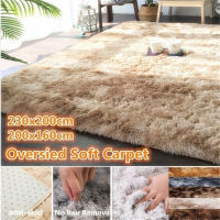 Plush Car for Living Room Fluffy Rug Thick Bed Room Cars Anti-slip Floor Gray Soft Rugs Tie Dyeing Velvet Kids Room Mat