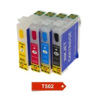 ตลับหมึกเติมได้502 T502สำหรับ Xp-5100 Epson Wf-2865 Xp-5105ตลับหมึกเครื่องพิมพ์ Wf-2860สำหรับตลับ502ด้วยชิป Arc