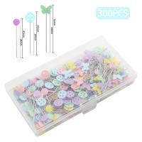 300 Flower-Shaped Clothing Sewing Stand Cut Register Pin Plum-Shaped Button Pin Butterfly Pin Big Head Straight Needle