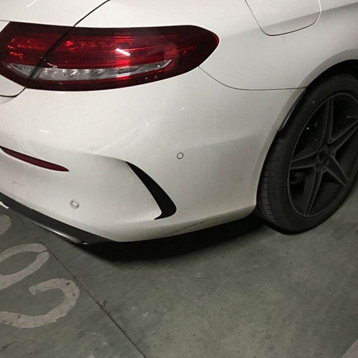 glossy-black-rear-bumper-lip-spoiler-canards-stickers-trim-for-benz-c-class-w205-c43-c63-amg-2015-2019-snap-in-type