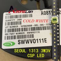 【】 First Follow Shop SEOUL แบล็คไลท์ LED 3W 3V CSP 1313ไฟแบล็คไลท์ LCD สีขาวเย็น50ชิ้น SWHUO110E การใช้งานทีวีโทรทัศน์