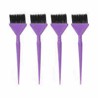 แปรงย้อมผมแบบพกพาหางยาวสี Applicator ขนแปรงนุ่มล้างทำความสะอาดได้สำหรับร้านเสริมสวย