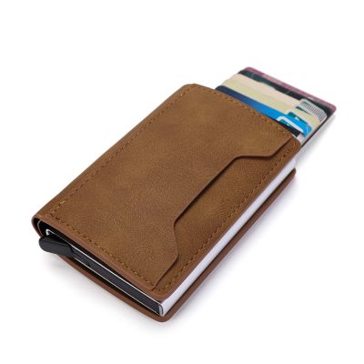 （Layor wallet）  Rfid แปรงป้องกันการโจรกรรมผู้ชายกระเป๋าสตางค์หนังกระเป๋าสตางค์ผู้ถือบัตรเครดิตแบบพกพาพร้อมช่องใส่เงินเหมาะสำหรับ9ผู้ถือบัตรเครดิต