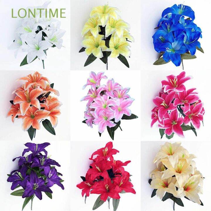 10 Heads Silk Lilies Artificial Flowers Lazada PH