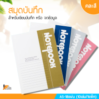 Homemakers สมุดจดบันทึก สมุดโน๊ต มี 2 ขนาด A5 และ B5  มีเส้น สมุด ราคาต่อ1แพ็ค/คละสี