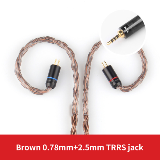 Trn t2 16 core silver plated hifi upgrade cable3.5 2.5mm plug mmcx 2pin - ảnh sản phẩm 2