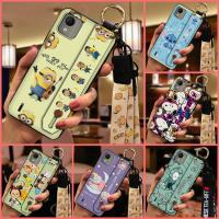 Durable ring Phone Case For Nokia C110 4G protective Kickstand Wrist Strap Anti-dust Cartoon Fashion Design Cute