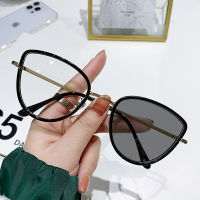 Photochromic Anti Radiation Shades Sunglasses For Women Men Metal Frame Cat Eye Anti Blue Light Eyeglasses Unisex Sun Adaptive Changing Color Glasses outdoor UV Protection