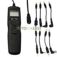 FOTGA Timer Remote Shutter Cord สำหรับ Canon Nikon Olympus พร้อมสายถอดได้7ชิ้น