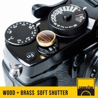 ปุ่ม Wood Brass Soft Shutter Release Button ไม้แท้ ขอบทองเหลือง งานเนี๊ยบ ( ปุ่มชัตเตอร์ ไม้ ) ( ปุ่มนูน ปุ่ม นูน ) ( Geekster )