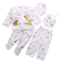 0-3M Newborn Baby Unisex Clothes Underwear Animal Print Shirt and Pants 2PCS Boys Girls Cotton Soft  by Hs2023