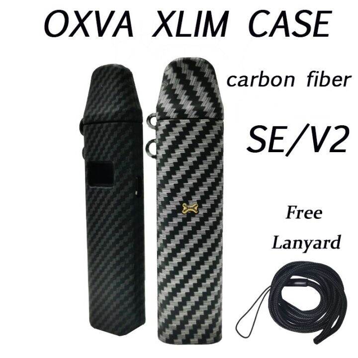 OXVA XLIM SE CASE Striped Cover Carbon Fiber Case with Free Lanyard