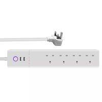 10A ซิกบี SM-SO306-K 4รู + 2 USB เบ้าไฟสมาร์ทอเนกประสงค์ปลั๊ก UK