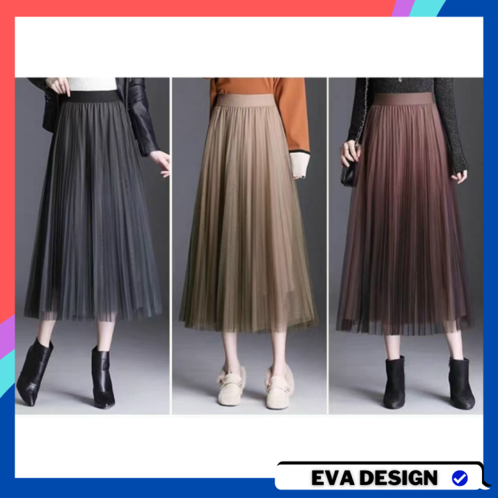 Chân váy xếp ly dáng dài loang màu CV0424  Thời trang công sở KK Fashion