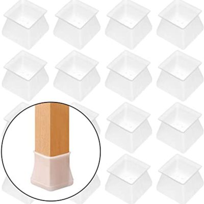 ▥❄ Silicon Furniture Legs Protection Chair Cover Square Round Anti-slip Table Feet Pad For Chair Caps Floor Protector 4/8/16pcs
